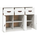 VidaXL Dressoir 100x40x75 cm massief grenenhout wit
