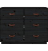 VidaXL Dressoir 100x40x75 cm massief grenenhout zwart