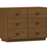 VidaXL Dressoir 100x40x75 cm massief grenenhout honingbruin
