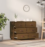 VidaXL Dressoir 100x40x75 cm massief grenenhout honingbruin