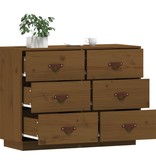 VidaXL Dressoir 100x40x75 cm massief grenenhout honingbruin