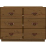 VidaXL Dressoir 100x40x75 cm massief grenenhout honingbruin
