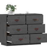 VidaXL Dressoir 100x40x75 cm massief grenenhout grijs