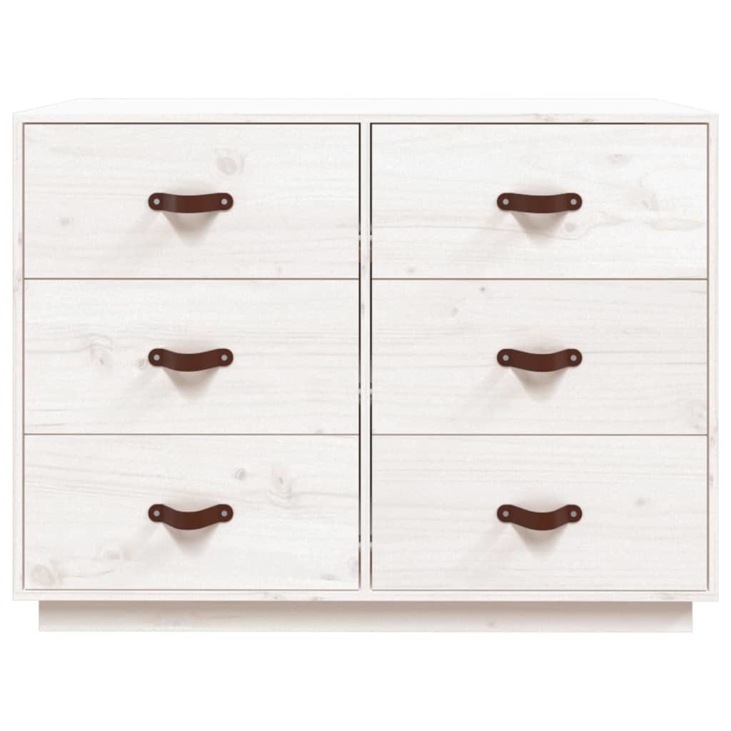 VidaXL Dressoir 100x40x75 cm massief grenenhout wit