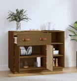 VidaXL Dressoir 98,5x40x75 cm massief grenenhout honingbruin