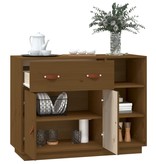 VidaXL Dressoir 98,5x40x75 cm massief grenenhout honingbruin