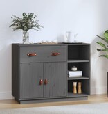 VidaXL Dressoir 98,5x40x75 cm massief grenenhout grijs