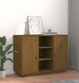 VidaXL Dressoir 100x40x75 cm massief grenenhout honingbruin