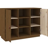 VidaXL Dressoir 100x40x75 cm massief grenenhout honingbruin