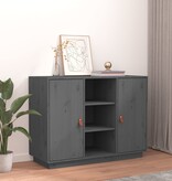 VidaXL Dressoir 100x40x75 cm massief grenenhout grijs