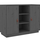 VidaXL Dressoir 100x40x75 cm massief grenenhout grijs