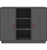 VidaXL Dressoir 100x40x75 cm massief grenenhout grijs