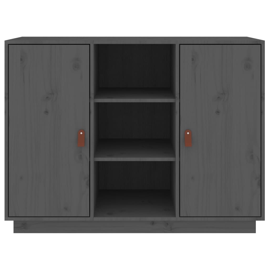 VidaXL Dressoir 100x40x75 cm massief grenenhout grijs