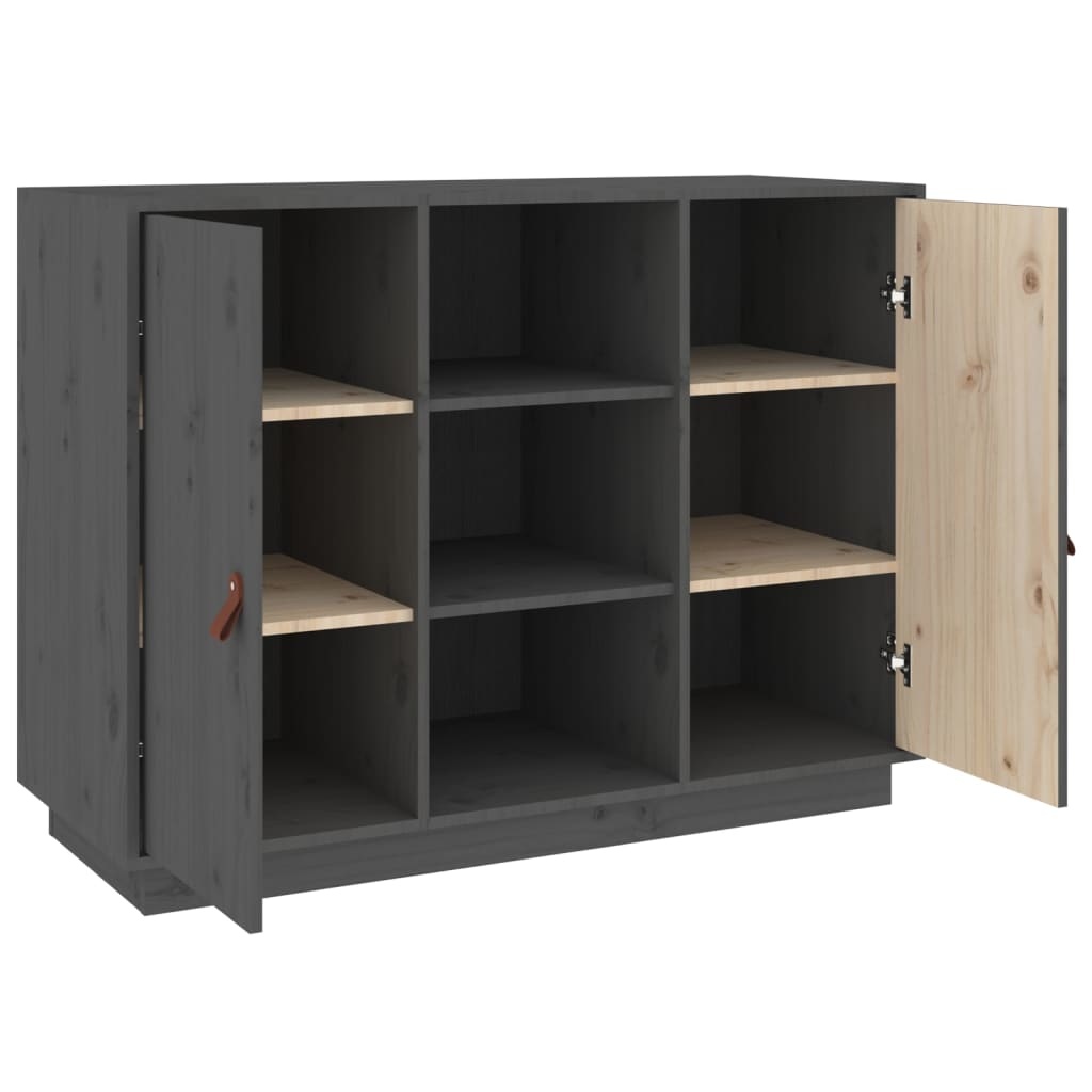 VidaXL Dressoir 100x40x75 cm massief grenenhout grijs