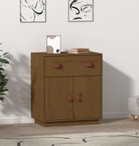 VidaXL Dressoir 65,5x40x75 cm massief grenenhout honingbruin