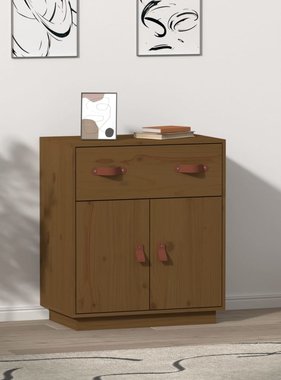 VidaXL Dressoir 65,5x40x75 cm massief grenenhout honingbruin