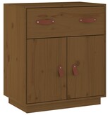 VidaXL Dressoir 65,5x40x75 cm massief grenenhout honingbruin