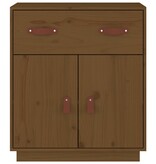 VidaXL Dressoir 65,5x40x75 cm massief grenenhout honingbruin