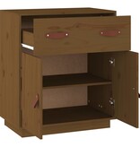 VidaXL Dressoir 65,5x40x75 cm massief grenenhout honingbruin