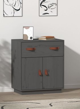 VidaXL Dressoir 65,5x40x75 cm massief grenenhout grijs