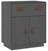 VidaXL Dressoir 65,5x40x75 cm massief grenenhout grijs