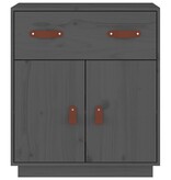 VidaXL Dressoir 65,5x40x75 cm massief grenenhout grijs