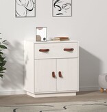 VidaXL Dressoir 65,5x40x75 cm massief grenenhout wit