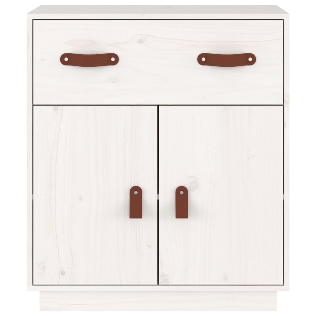 VidaXL Dressoir 65,5x40x75 cm massief grenenhout wit