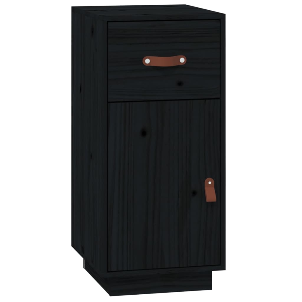 VidaXL Dressoir 34x40x75 cm massief grenenhout zwart