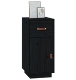 VidaXL Dressoir 34x40x75 cm massief grenenhout zwart