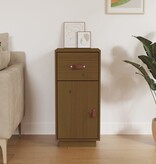 VidaXL Dressoir 34x40x75 cm massief grenenhout honingbruin