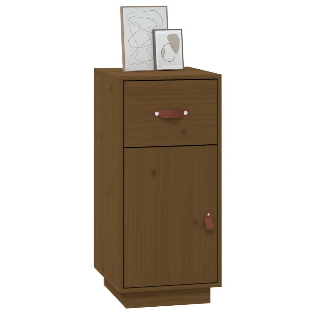 VidaXL Dressoir 34x40x75 cm massief grenenhout honingbruin