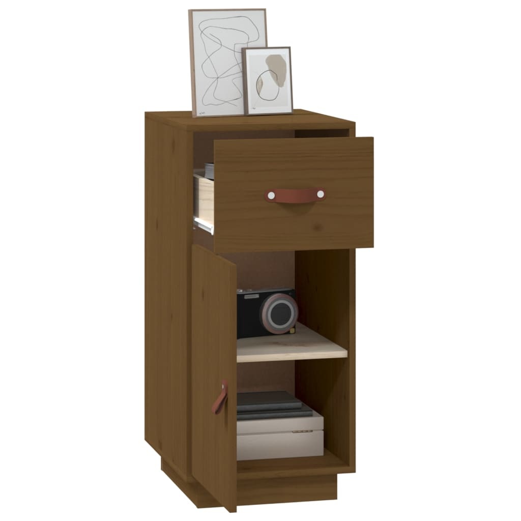 VidaXL Dressoir 34x40x75 cm massief grenenhout honingbruin