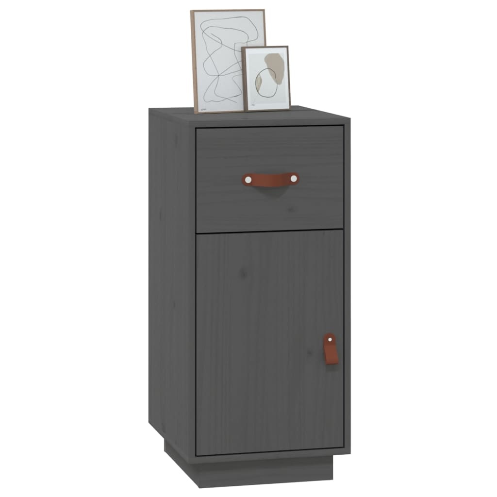 VidaXL Dressoir 34x40x75 cm massief grenenhout grijs