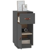 VidaXL Dressoir 34x40x75 cm massief grenenhout grijs