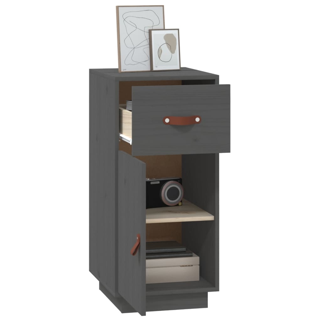 VidaXL Dressoir 34x40x75 cm massief grenenhout grijs