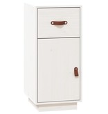 VidaXL Dressoir 34x40x75 cm massief grenenhout wit