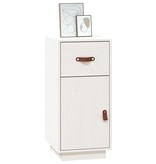 VidaXL Dressoir 34x40x75 cm massief grenenhout wit