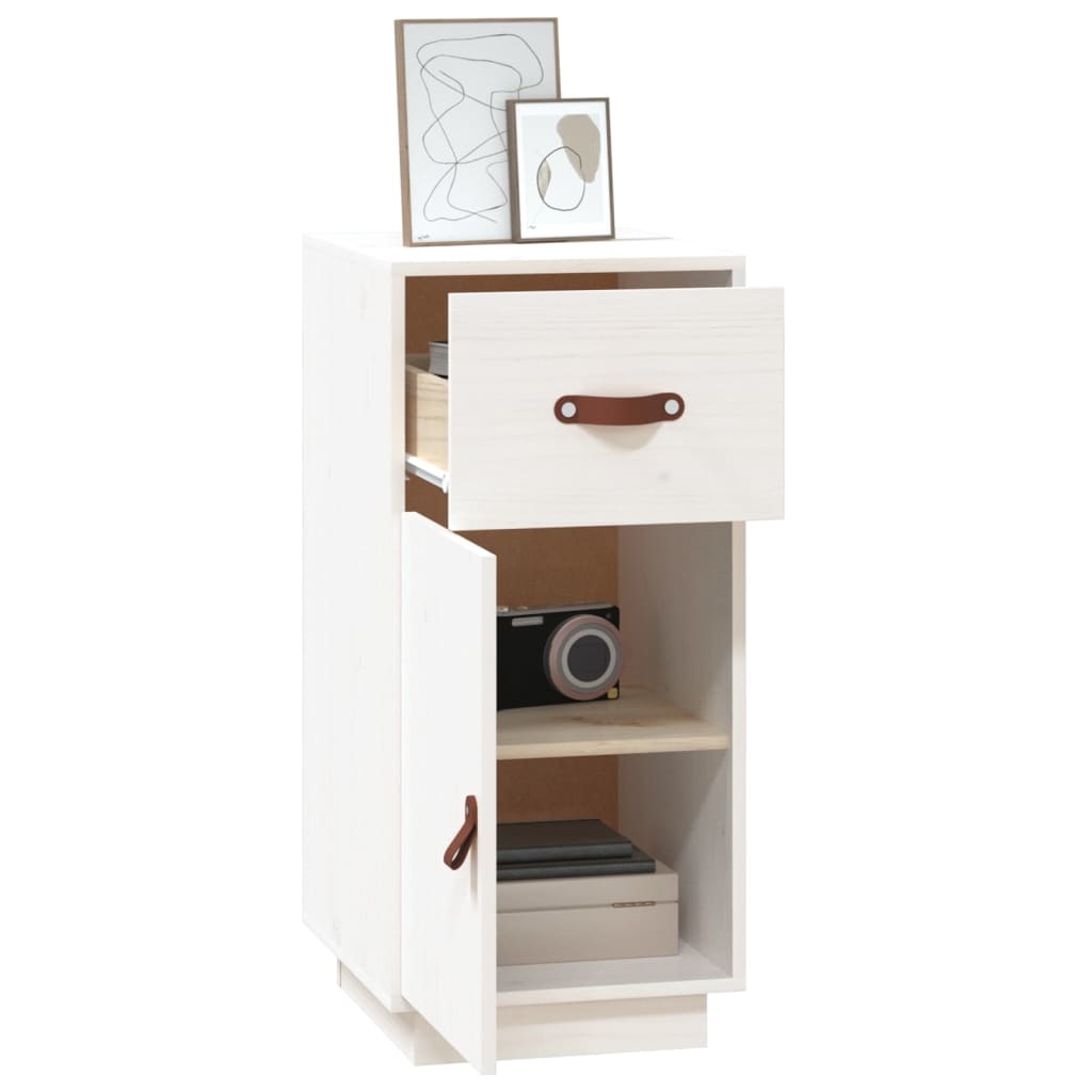 VidaXL Dressoir 34x40x75 cm massief grenenhout wit