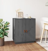 VidaXL Dressoir 65,5x40x75 cm massief grenenhout grijs