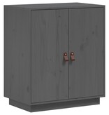 VidaXL Dressoir 65,5x40x75 cm massief grenenhout grijs