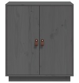 VidaXL Dressoir 65,5x40x75 cm massief grenenhout grijs