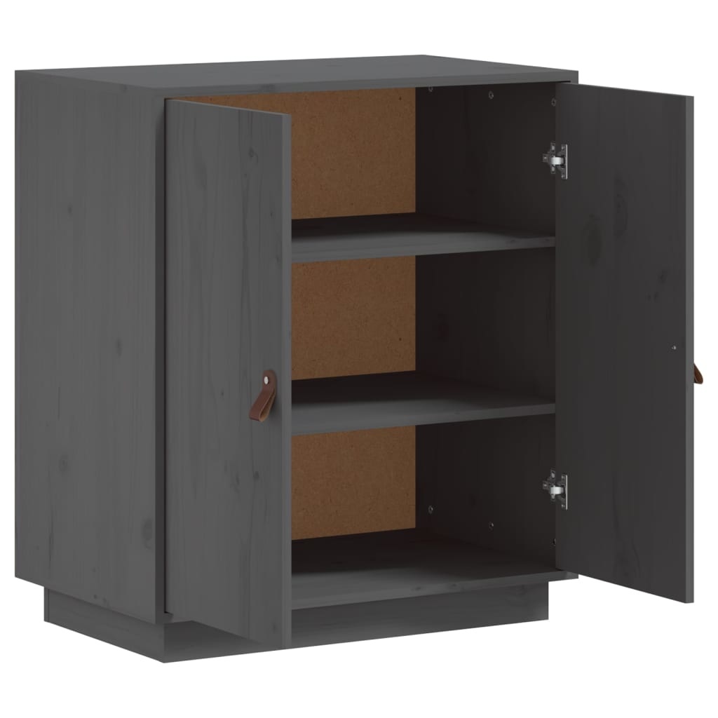 VidaXL Dressoir 65,5x40x75 cm massief grenenhout grijs