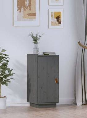 VidaXL Dressoir 34x40x75 cm massief grenenhout grijs