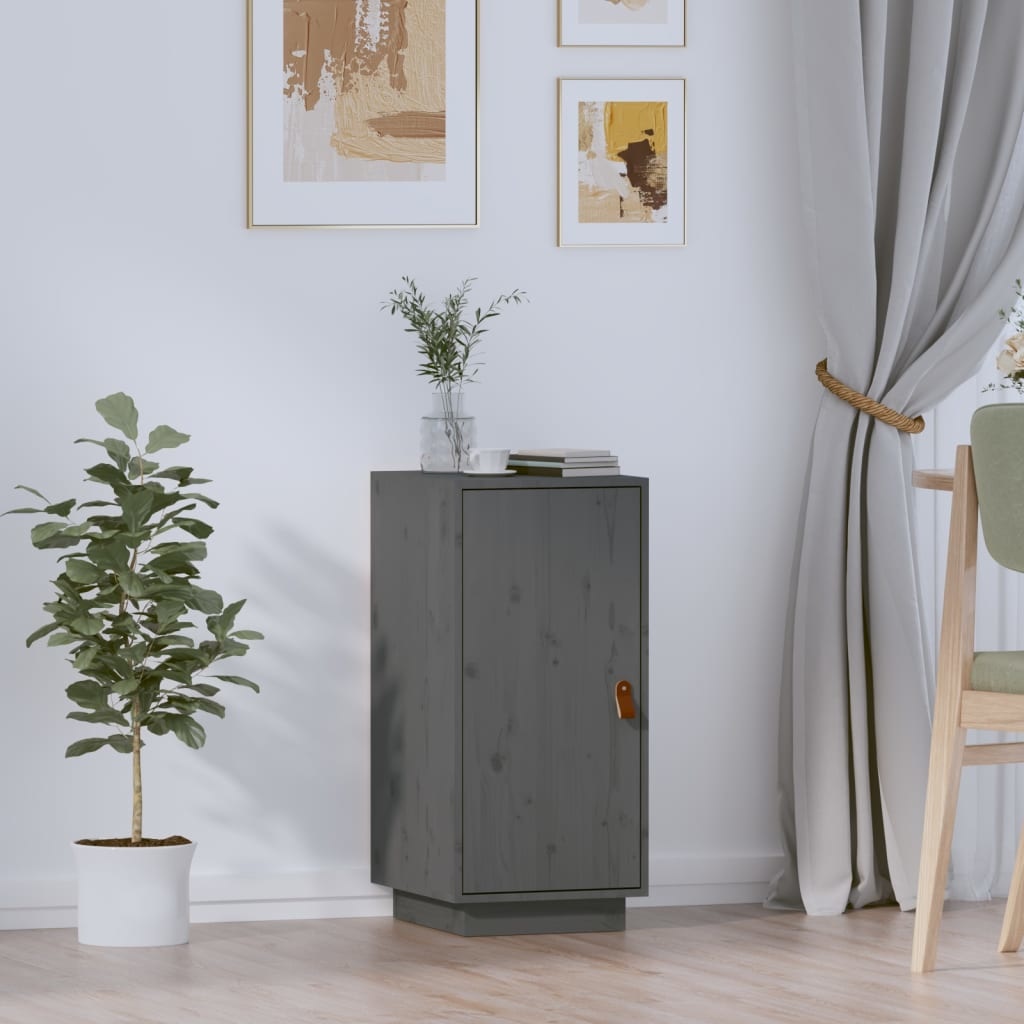 VidaXL Dressoir 34x40x75 cm massief grenenhout grijs