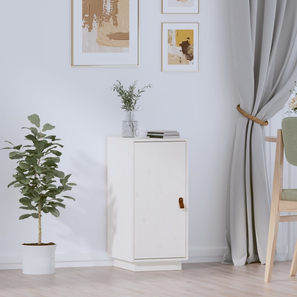 VidaXL Dressoir 34x40x75 cm massief grenenhout wit