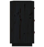 VidaXL Dressoir 80x40x75 cm massief grenenhout zwart