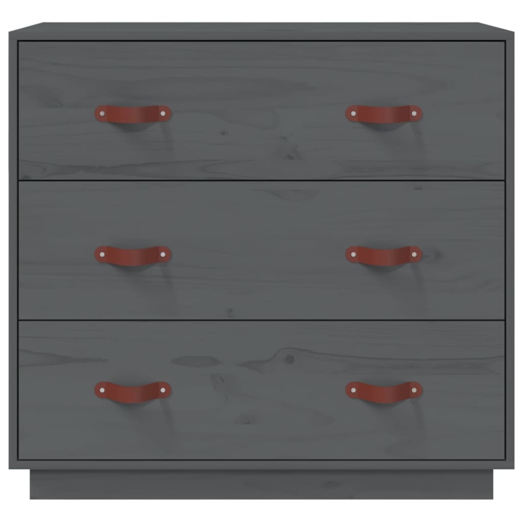 VidaXL Dressoir 80x40x75 cm massief grenenhout grijs