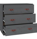 VidaXL Dressoir 80x40x75 cm massief grenenhout grijs
