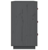 VidaXL Dressoir 80x40x75 cm massief grenenhout grijs